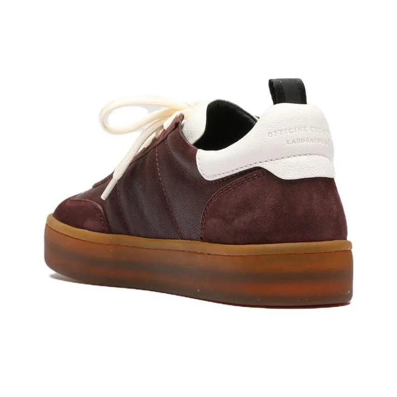 Officine Creative Kombined Low-Top Skateboard Shoes Women's Burgundy-3
