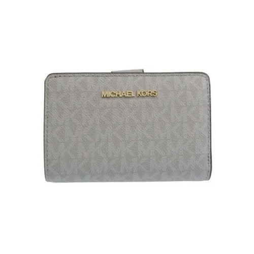 MICHAEL KORS Coated Canvas Wallet Regular Women's Gray