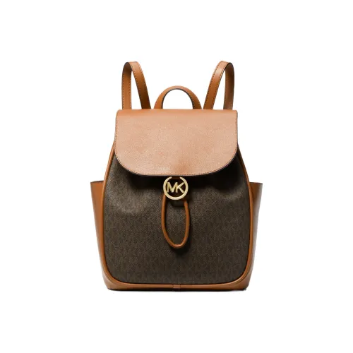 MICHAEL KORS Artificial Leather Backpack Medium Size Women's Dark Brown/Acorn Brown
