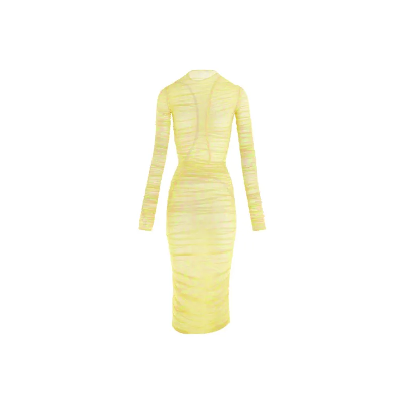 Mugler Star print Mesh Dress-1