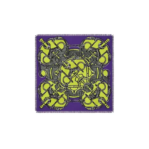 HERMES Silk Scarves Women's Purple