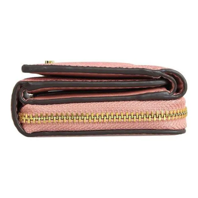 MICHAEL KORS Jet Set Travel PVC Coated Canvas Wallet Mini Women's Pink-3