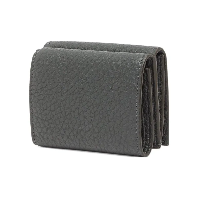 FENDI Leather Wallet Men's Gray-2