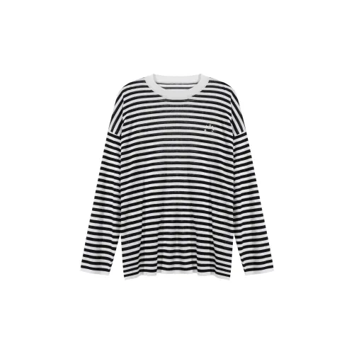 PP T-Shirts Women's Black/White Stripe