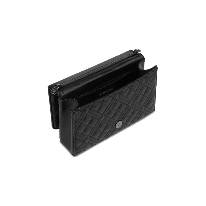 LOVE MOSCHINO PU Handheld Shoulder Bag, Crossbody Bag Regular Women's Black-2