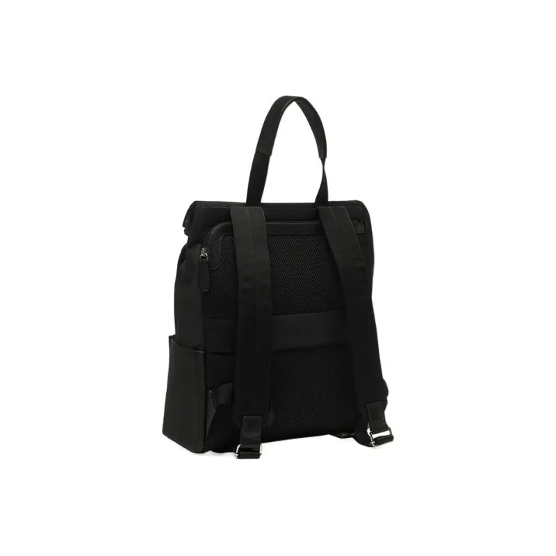 Furla Nylon With Calfskin Backpack Large Size Men's Black-2