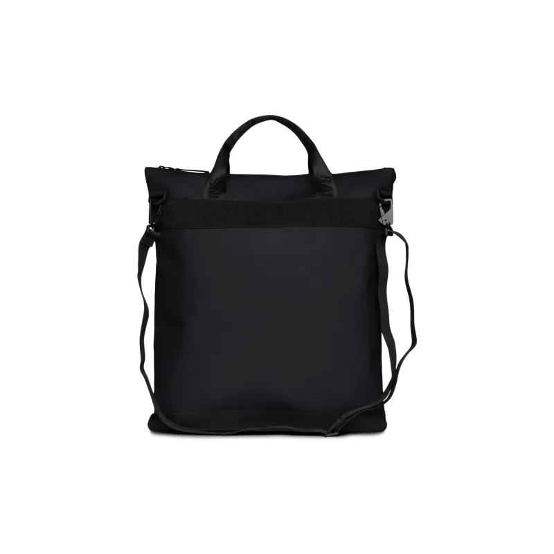 Rains Polyester Tote Bag Shopping Bag Handbag Large Size Unisex Black/Green-1