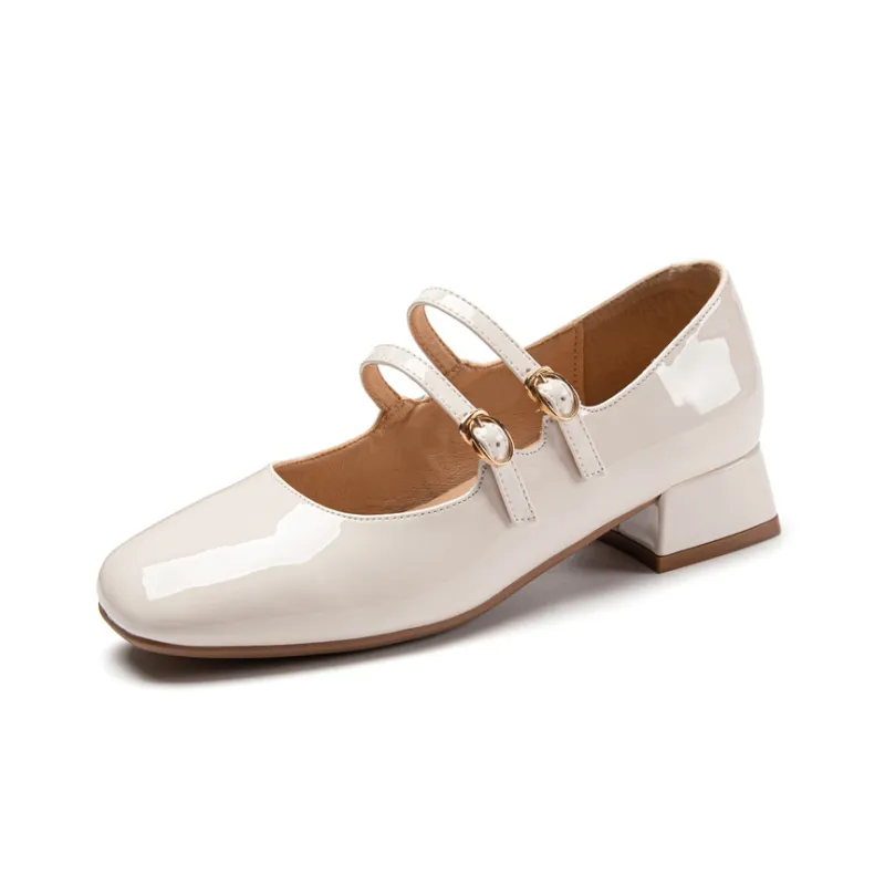 ZHR Mary Jane 3cm Women's Burgundy-1