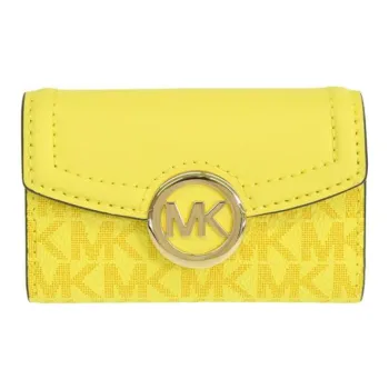 MICHAEL KORS Coated Canvas With Leather Key Pouch Regular Women's Yellow