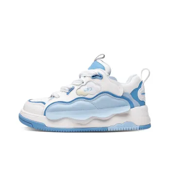 UNNAMED FORCES Cloud Puffy Shoes Height Increasing Lightweight Breathable Low Top Skateboard Shoes Unisex Blue