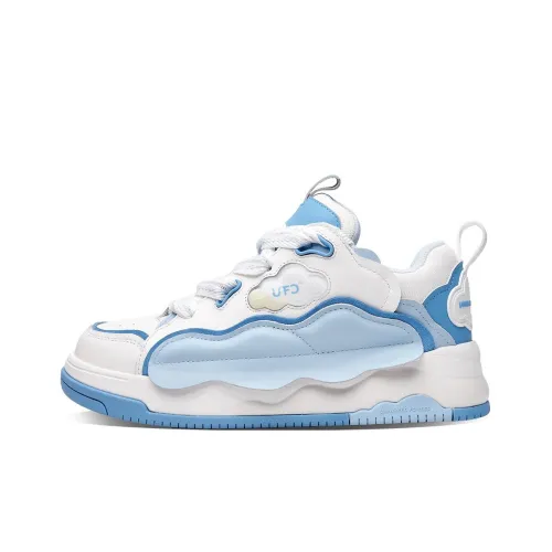 UNNAMED FORCES Cloud Puffy Shoes Height Increasing Lightweight Breathable Low Top Skateboard Shoes Unisex Blue