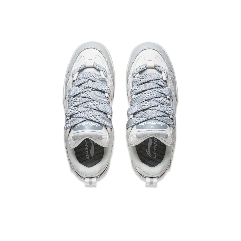 LiNing CF Reputation Cushioning Anti-Slip And Wear-Resistant Low-Top Casual Shoes Women's Mist White-3
