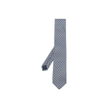 Ferragamo Gancini-Printed Pointed Tip Tie