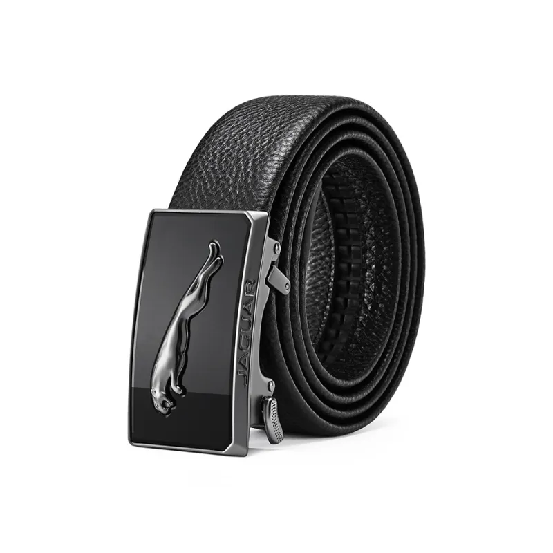 JAGUAR Alloy Leather Belts Men's 3.5cm-1
