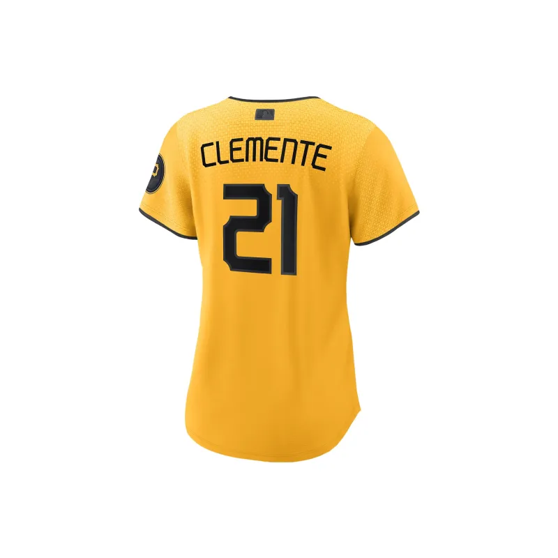 Nike Mlb Pittsburgh Pirates City Connect Roberto Clemente Women's Replica Baseball Jersey-1