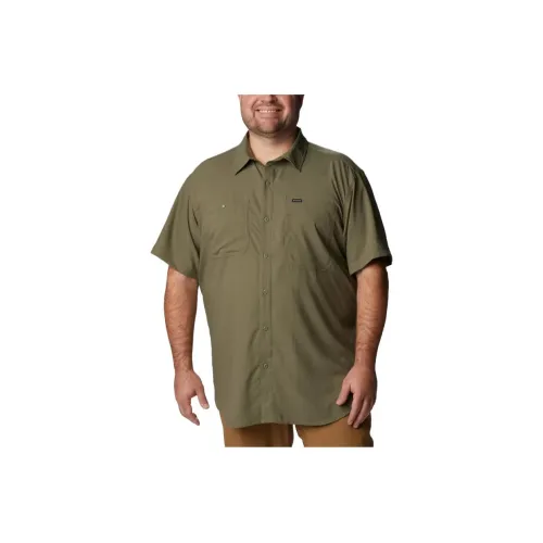 Columbia Silver Ridge Shirts Men Dark Green