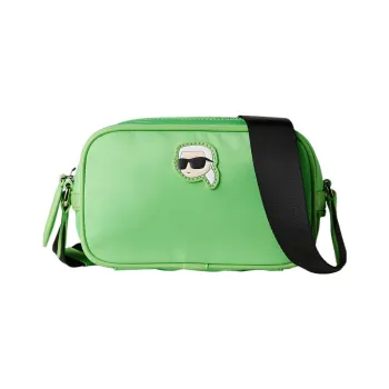 KARL LAGERFELD K/Ikonik Nylon Camera Bag, Shoulder Bag, Crossbody Bag Women's Green