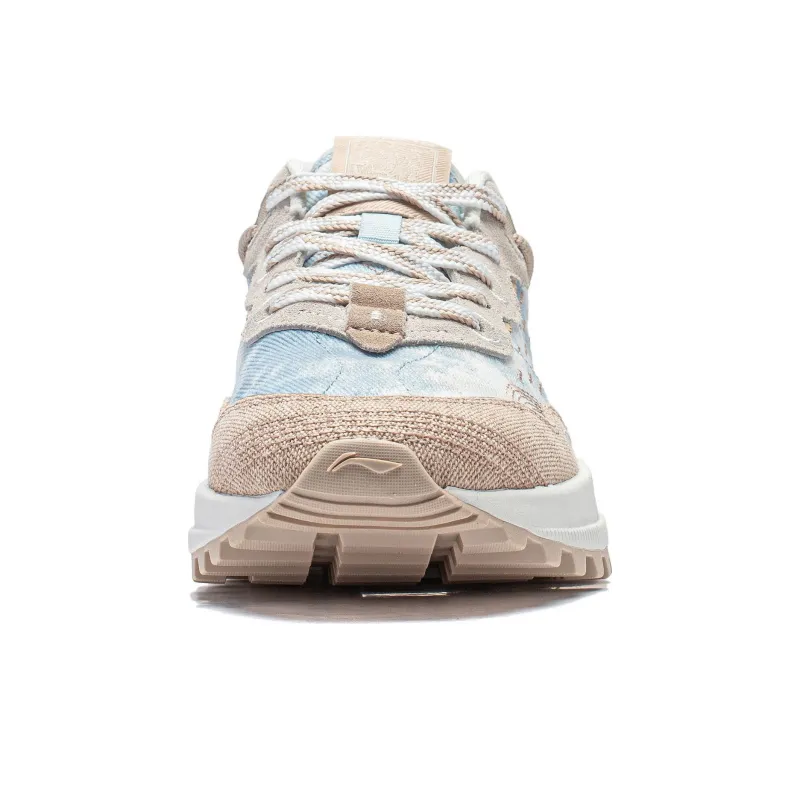 LiNing Wind Rider 2.0 Anti Slip Wear Resistant Low Top Casual Shoes Women's Blue Brown-5