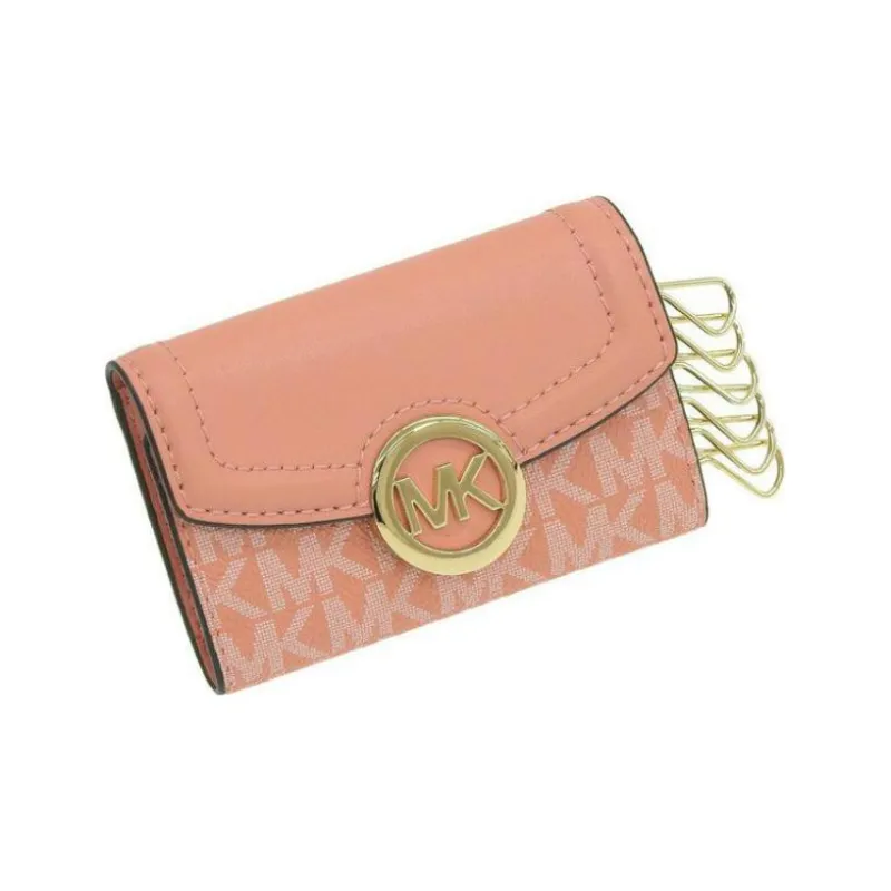 MICHAEL KORS Coated Canvas With Leather Key Pouch Regular Women's Orange-1