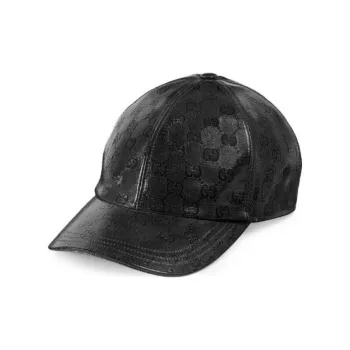 GUCCI Cotton Baseball Caps Men's Black