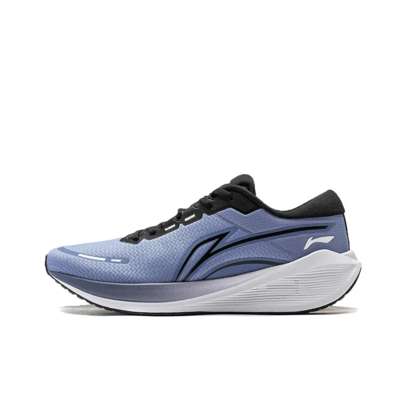 LiNing Wave V2 Cushioning, Slip Resistant, And Abrasion Resistant Low Top Running Shoes Men's Blue-0