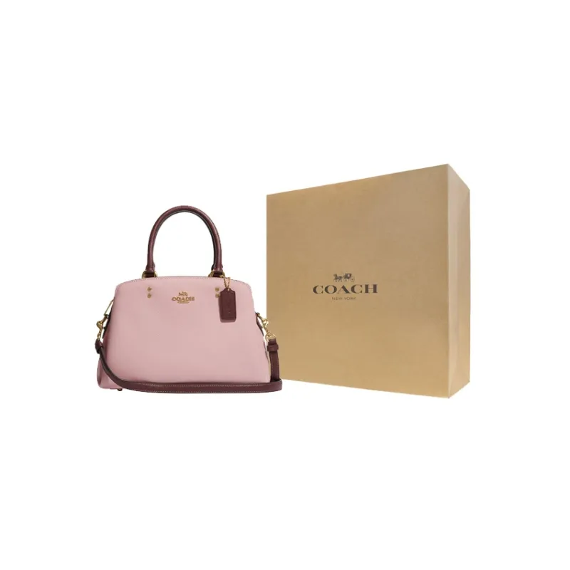 COACH Lillie Cross Stitch Leather Shoulder Bag Crossbody Bag Handbag Mini Women's Pink-8