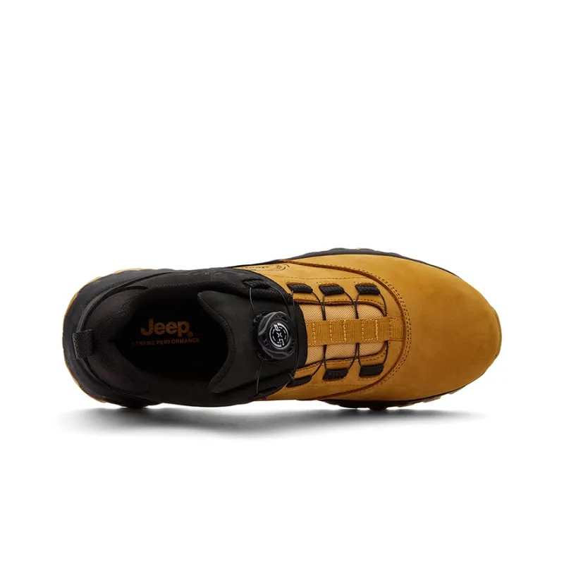 Jeep Cushioning Anti Slip And Wear Resistant Low Top Outdoor Shoes Men's Black Yellow-3