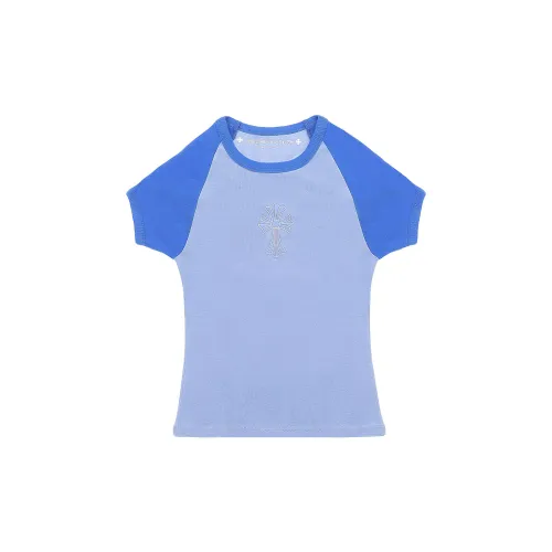 Chrome Hearts Crop Tops Women's Blue