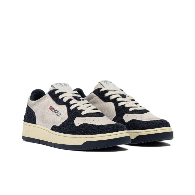 AUTRY Two Tone Medalist Low Goatskin 'Black White'-1