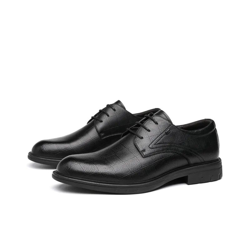 CHINT Dress Shoes Men Low Top Black-2