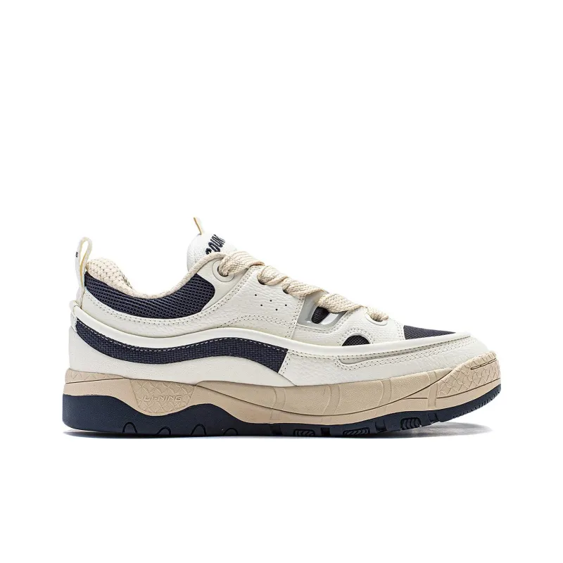 LiNing CF Renowned 3.5 Cushioning Wear Resistant Low Top Casual Shoes Men's Ecru-1