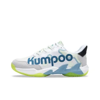 KUMPOO Yufeng Cushioning Slip Resistant Coverage Support Balance Low Top Badminton Shoes Unisex Gray Blue