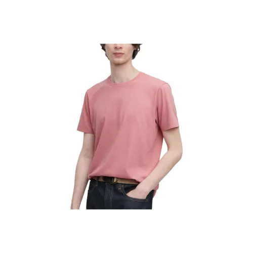 UNIQLO T-Shirts Men 12 Peach Pink