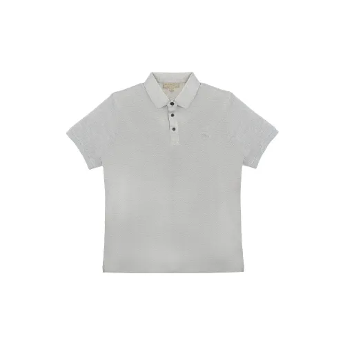 Burberry Polo Shirts Men Gray