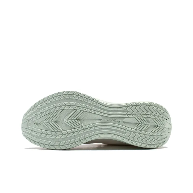 LiNing Wave V2 Cushioning, Slip Resistant, And Abrasion Resistant Low Top Casual Running Shoes Women's Ivory-5