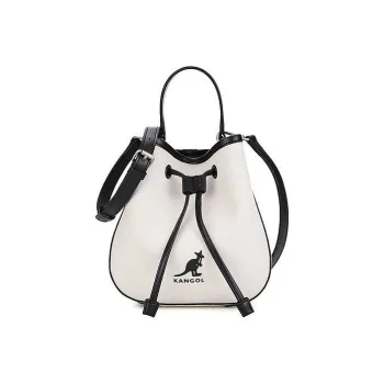 KANGOL Canvas Canvas Bag Bucket Bag Handbag Shoulder Bag Crossbody Bag Regular Women's Black/White