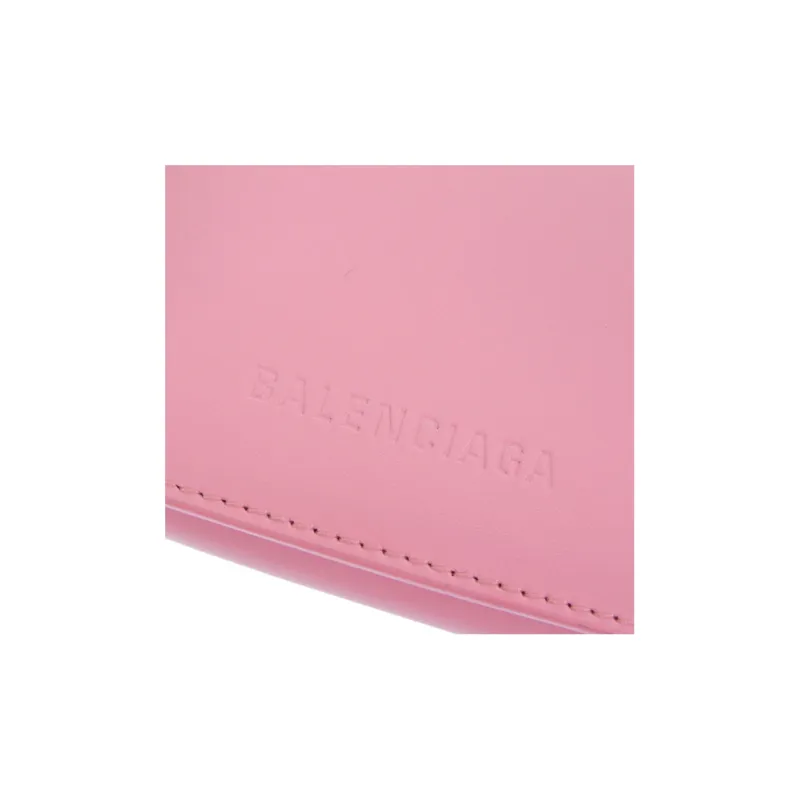 Balenciaga Leather Key Pouch Regular Women's Pink-5