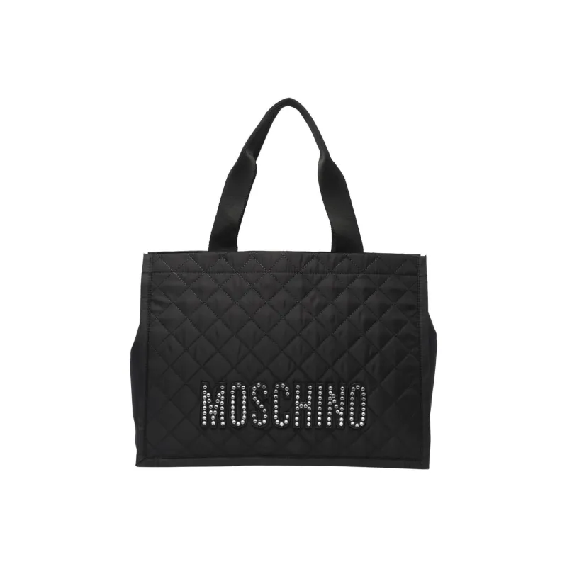 MOSCHINO Logo Embellished Top Handle Bag-0