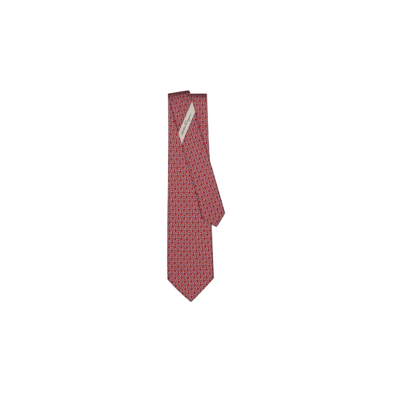 Ferragamo Gancini print Silk Tie-1