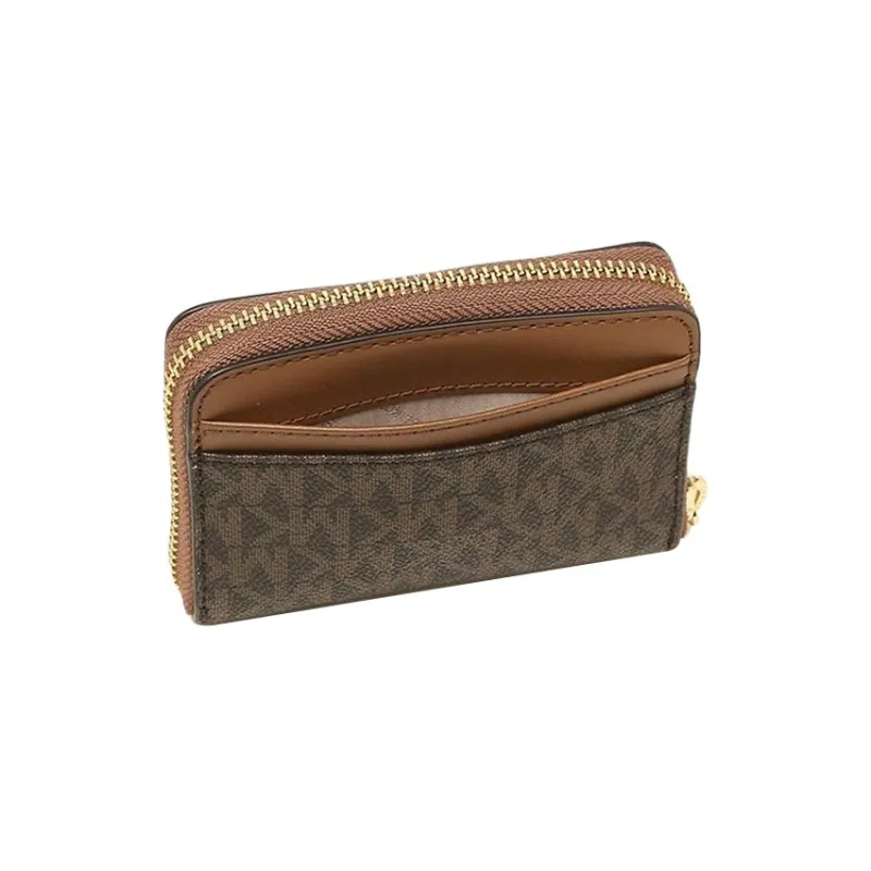 MICHAEL KORS Jet Set Coated Canvas Card Holder Wallet Regular Women's Brown-3