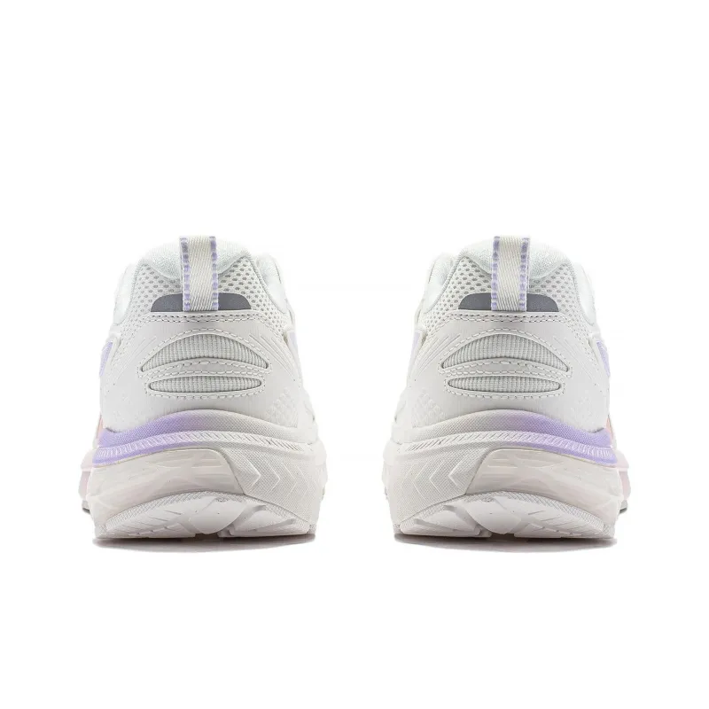 LiNing Feather V2 Cushioning Anti Slip And Wear Resistant Low Top Running Shoes Women's Mist White-5
