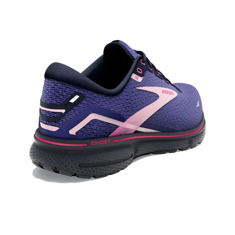 Brooks Ghost 15 Anti-Slip Wear-Resistant Low-Top Running Shoes Women's Purple-3