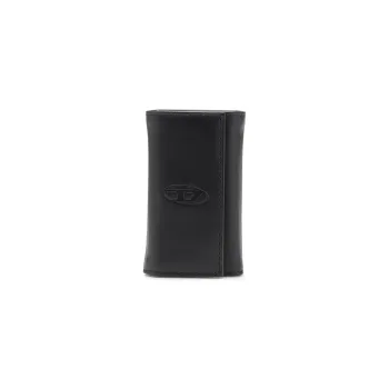 DIESEL Cow Leather Key Pouch Men's Black