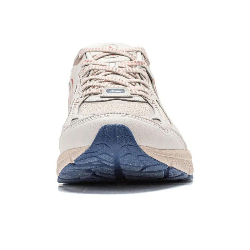 LiNing Feather V2 Cushioning Anti Slip And Wear Resistant Low Top Running Shoes Men's Oat Gray-4