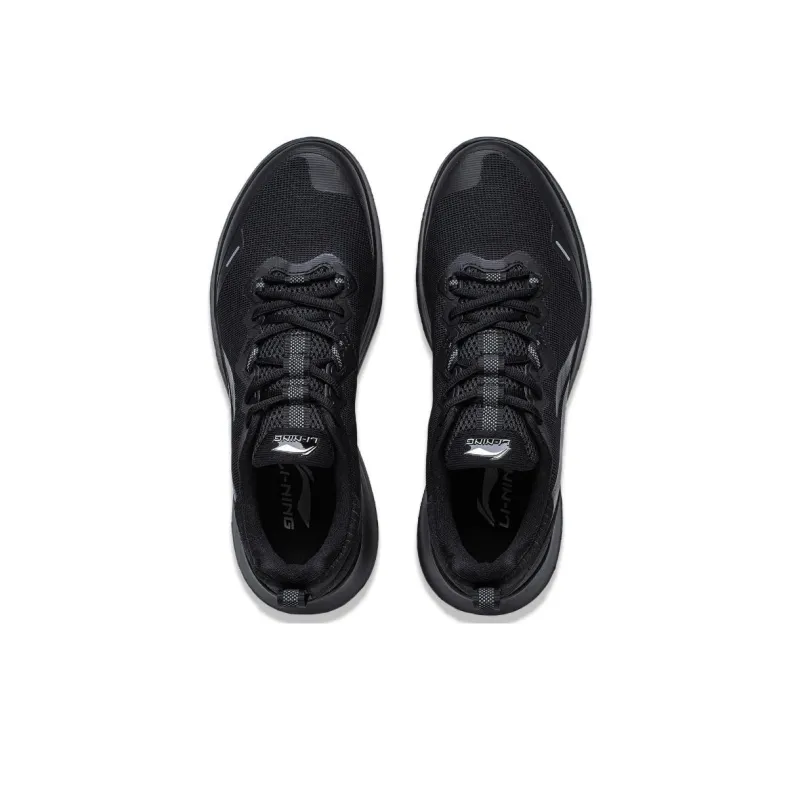 LiNing Feather Cushioning Anti Slip And Wear Resistant Low Top Running Shoes Women's Black-3