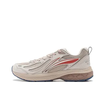 LiNing Feather V2 Cushioning Anti Slip And Wear Resistant Low Top Running Shoes Men's Oat Gray