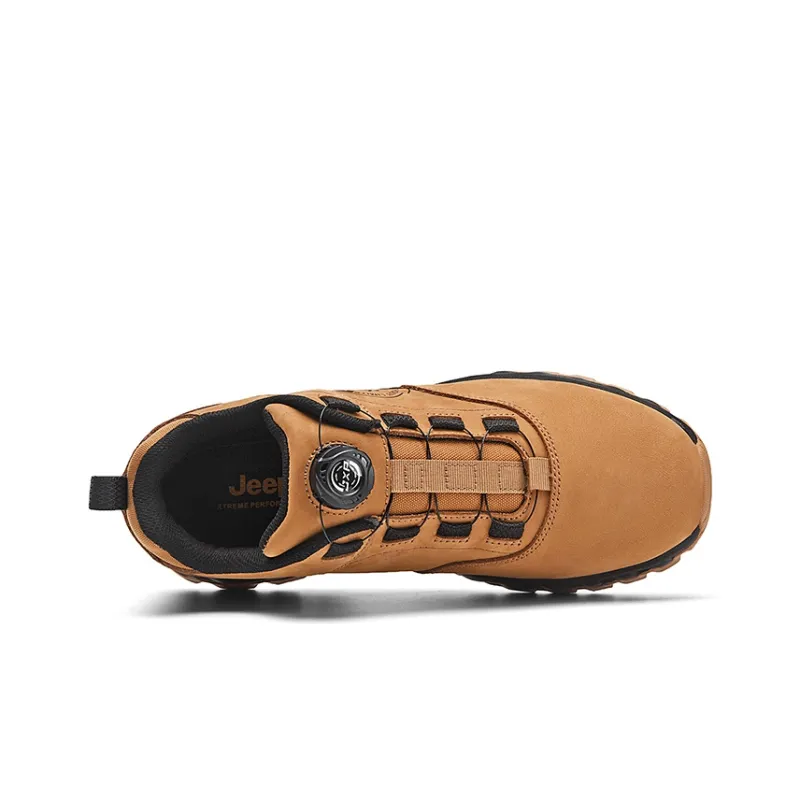 Jeep Warm Cushioning Wear Resistant Lightweight Breathable Slip Resistant Low Top Outdoor Shoes Men's Camel-2
