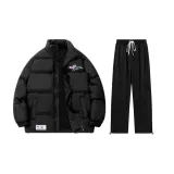 Fleece suit (top black + pants black)