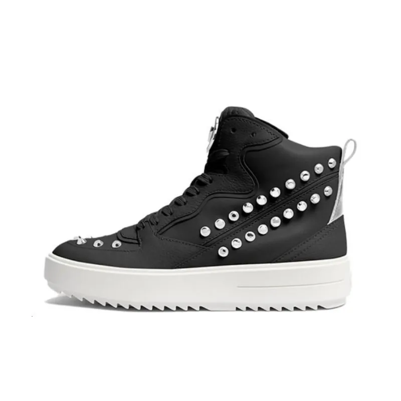 MICHAEL KORS Emmett High-Top Skateboard Shoes Women's Black-0