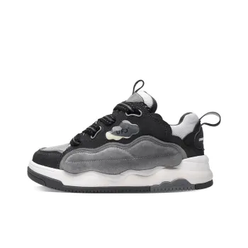 UNNAMED FORCES Cloud Puffy Shoes Low Top Trendy Casual Skateboard Shoes Unisex Gray